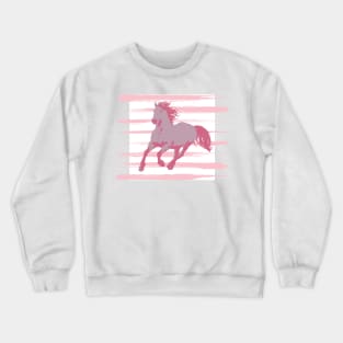 Pastel horse gift idea horse lover Crewneck Sweatshirt